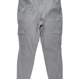 Spanx Stretch Twill Ankle Cargo Pant Gray EUC XL